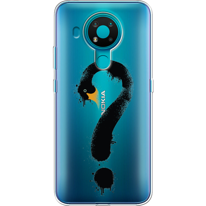 Прозрачный чехол BoxFace Nokia 3.4 Swan question