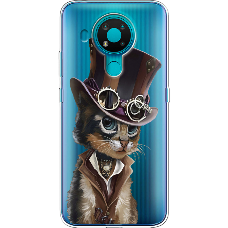 Прозрачный чехол BoxFace Nokia 3.4 Steampunk Cat