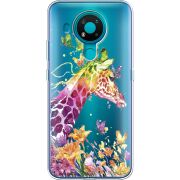 Прозрачный чехол BoxFace Nokia 3.4 Colorful Giraffe