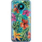 Прозрачный чехол BoxFace Nokia 3.4 Tropical Flowers