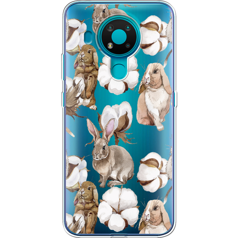 Прозрачный чехол BoxFace Nokia 3.4 Cotton and Rabbits