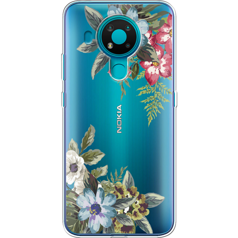 Прозрачный чехол BoxFace Nokia 3.4 Floral