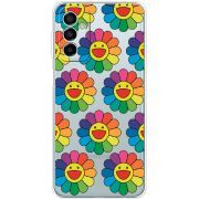 Прозрачный чехол BoxFace Samsung Galaxy M13 (M135) Hippie Flowers