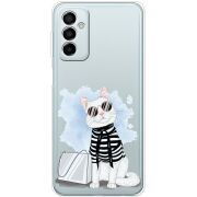 Прозрачный чехол BoxFace Samsung Galaxy M13 (M135) Cat Style