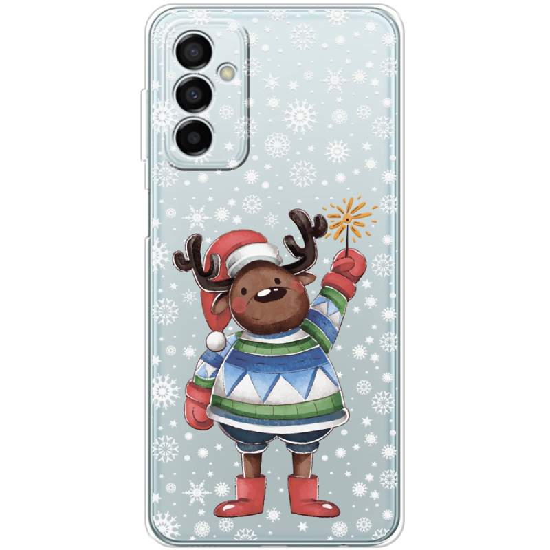 Прозрачный чехол BoxFace Samsung Galaxy M13 (M135) Christmas Deer with Snow
