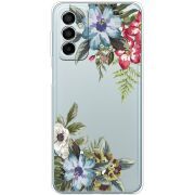 Прозрачный чехол BoxFace Samsung Galaxy M13 (M135) Floral