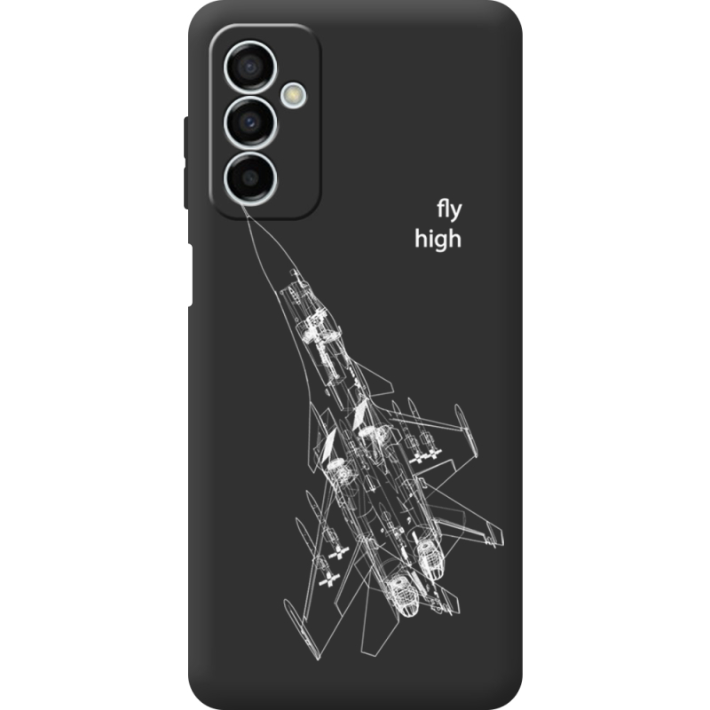 Черный чехол BoxFace Samsung Galaxy M13 (M135) Військовий літак