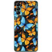 Прозрачный чехол BoxFace Samsung Galaxy A04s (A047) Butterfly Morpho
