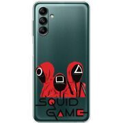 Прозрачный чехол BoxFace Samsung Galaxy A04s (A047) siquid game люди в красном