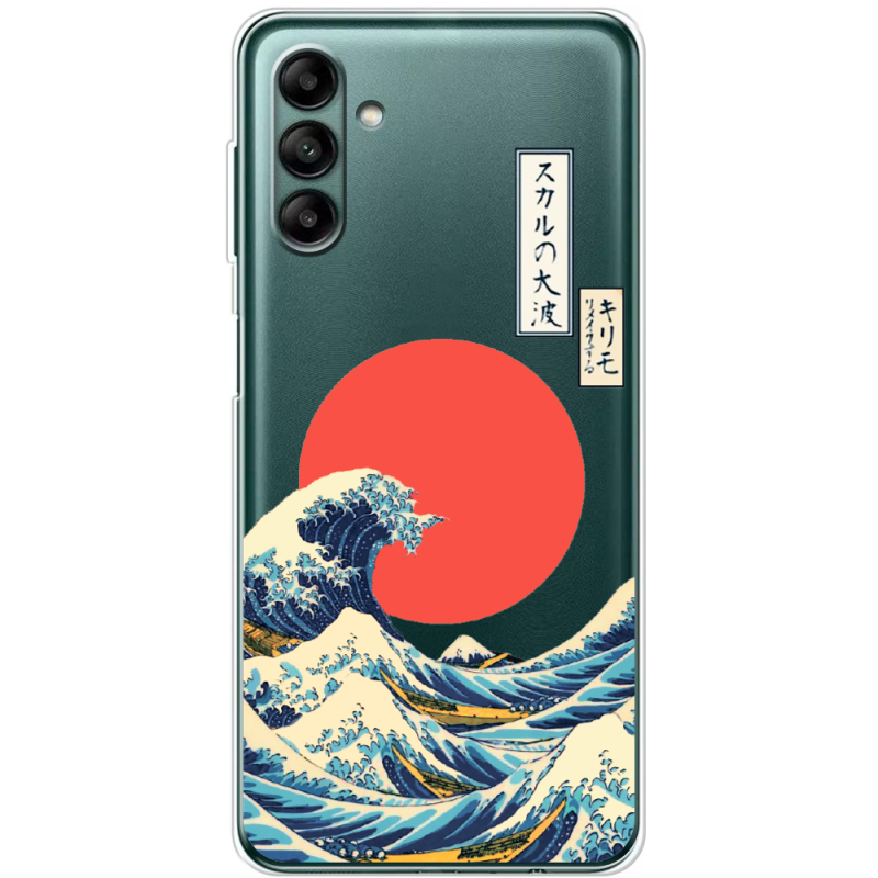Прозрачный чехол BoxFace Samsung Galaxy A04s (A047) Большая волна в Канагаве