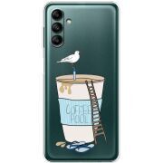 Прозрачный чехол BoxFace Samsung Galaxy A04s (A047) Segull in Cofee Pool