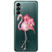 Прозрачный чехол BoxFace Samsung Galaxy A04s (A047) Floral Flamingo