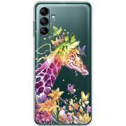 Прозрачный чехол BoxFace Samsung Galaxy A04s (A047) Colorful Giraffe
