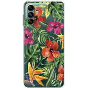 Прозрачный чехол BoxFace Samsung Galaxy A04s (A047) Tropical Flowers
