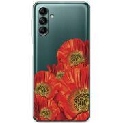 Прозрачный чехол BoxFace Samsung Galaxy A04s (A047) Red Poppies