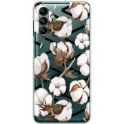 Прозрачный чехол BoxFace Samsung Galaxy A04s (A047) Cotton flowers