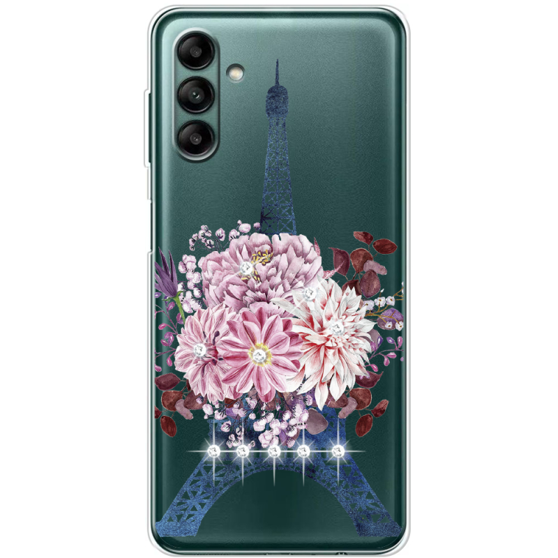 Чехол со стразами BoxFace Samsung Galaxy A04s (A047) Eiffel Tower