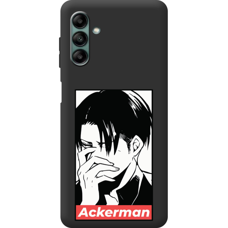Черный чехол BoxFace Samsung Galaxy A04s (A047) Attack On Titan - Ackerman