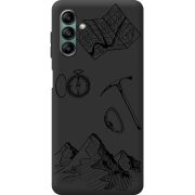 Черный чехол BoxFace Samsung Galaxy A04s (A047) Mountains