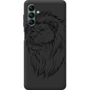 Черный чехол BoxFace Samsung Galaxy A04s (A047) Lion