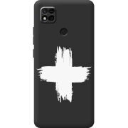 Черный чехол BoxFace Xiaomi Redmi 10a Білий хрест ЗСУ