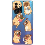 Прозрачный чехол BoxFace OPPO A94 5G с 3D-глазками Pug