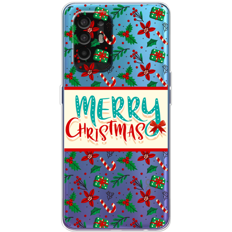 Прозрачный чехол BoxFace OPPO A94 5G Vintage Christmas Pattern