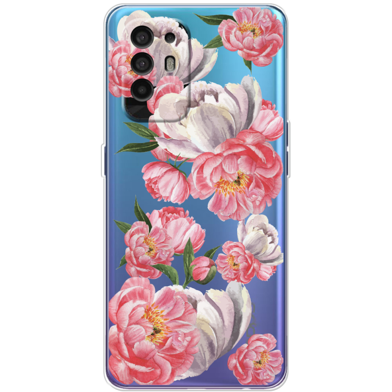 Прозрачный чехол BoxFace OPPO A94 5G Peony Watercolor Style