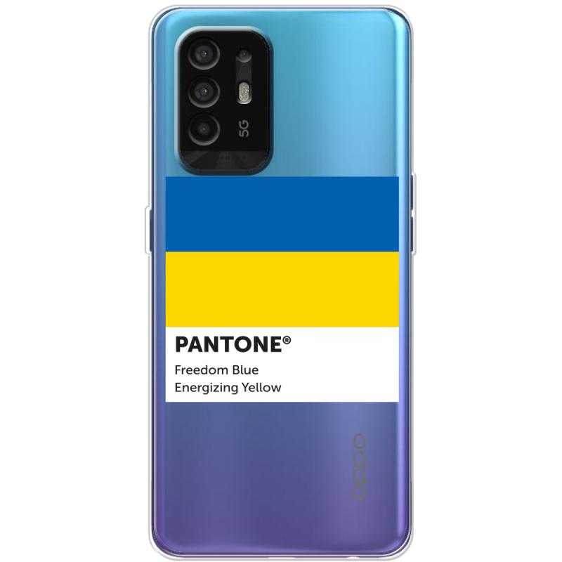 Прозрачный чехол BoxFace OPPO A94 5G Pantone вільний синій