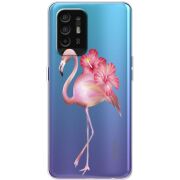 Прозрачный чехол BoxFace OPPO A94 5G Floral Flamingo