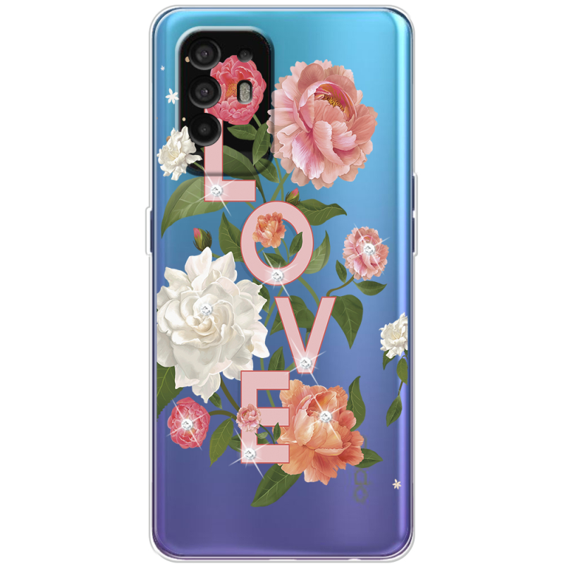 Чехол со стразами OPPO A94 5G Love