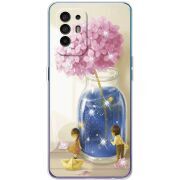 Чехол со стразами OPPO A94 5G Little Boy and Girl