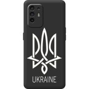 Черный чехол BoxFace OPPO A94 5G Тризуб монограмма ukraine