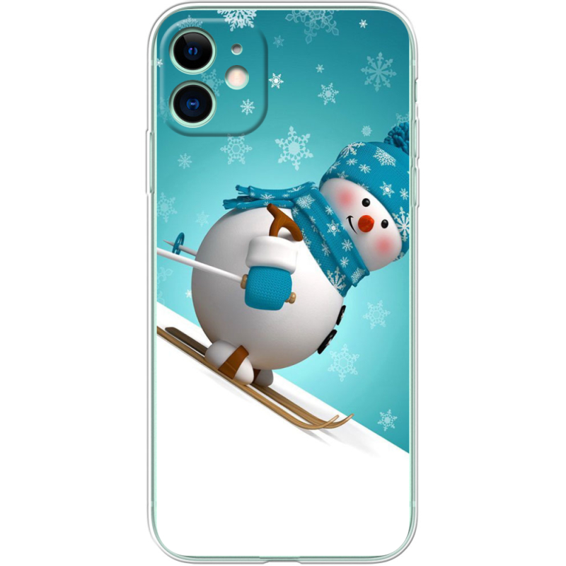 Чехол Uprint Apple iPhone 11 Skier Snowman