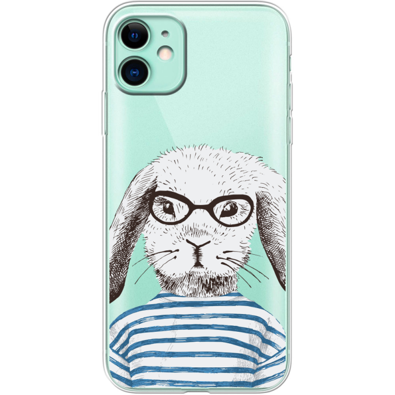 Прозрачный чехол Uprint Apple iPhone 11 MR. Rabbit