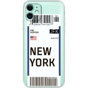 Прозрачный чехол Uprint Apple iPhone 11 Ticket New York