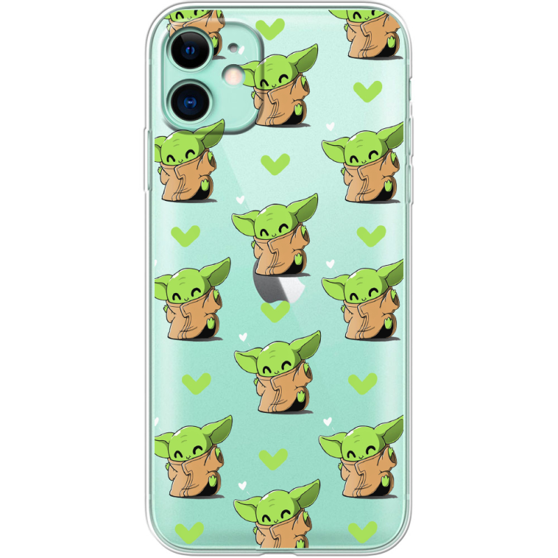 Прозрачный чехол Uprint Apple iPhone 11 Pattern Baby Yoda