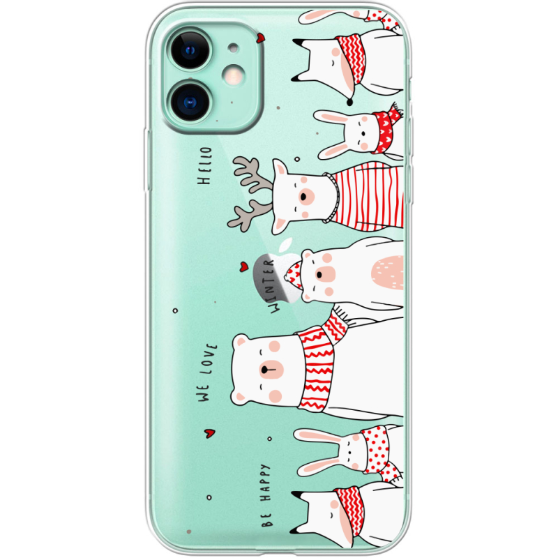 Прозрачный чехол Uprint Apple iPhone 11 The Friendly Beasts