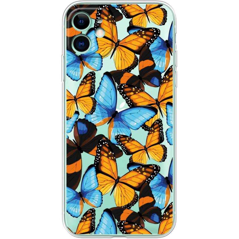 Прозрачный чехол Uprint Apple iPhone 11 Butterfly Morpho