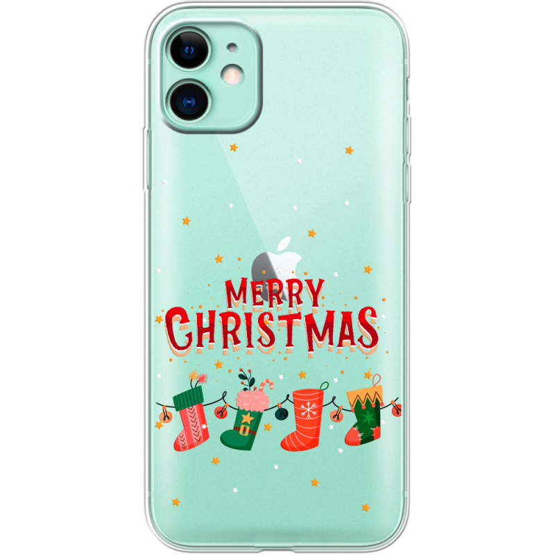 Прозрачный чехол Uprint Apple iPhone 11 Merry Christmas