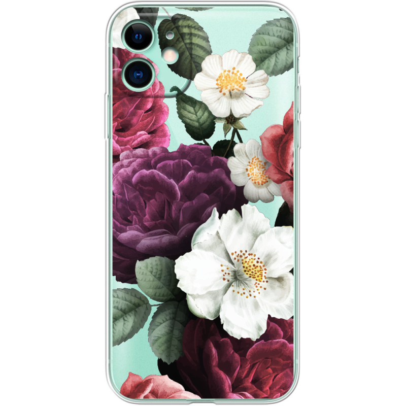 Прозрачный чехол Uprint Apple iPhone 11 Floral Dark Dreams