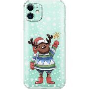 Прозрачный чехол Uprint Apple iPhone 11 Christmas Deer with Snow