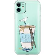 Прозрачный чехол Uprint Apple iPhone 11 Segull in Cofee Pool