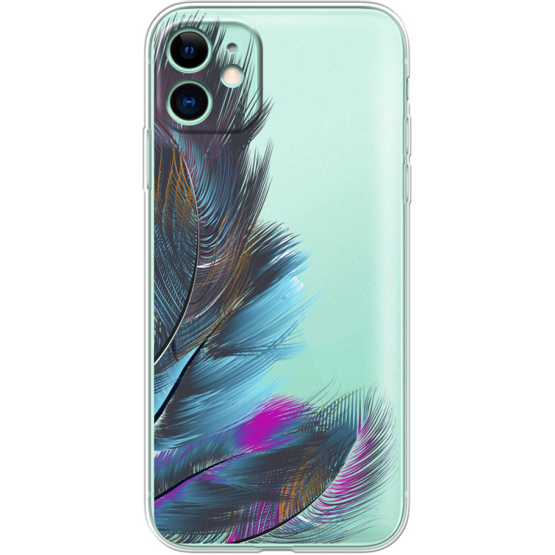 Прозрачный чехол Uprint Apple iPhone 11 Feathers