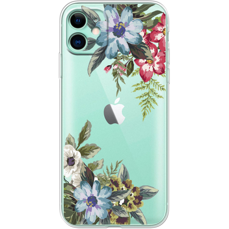 Прозрачный чехол Uprint Apple iPhone 11 Floral