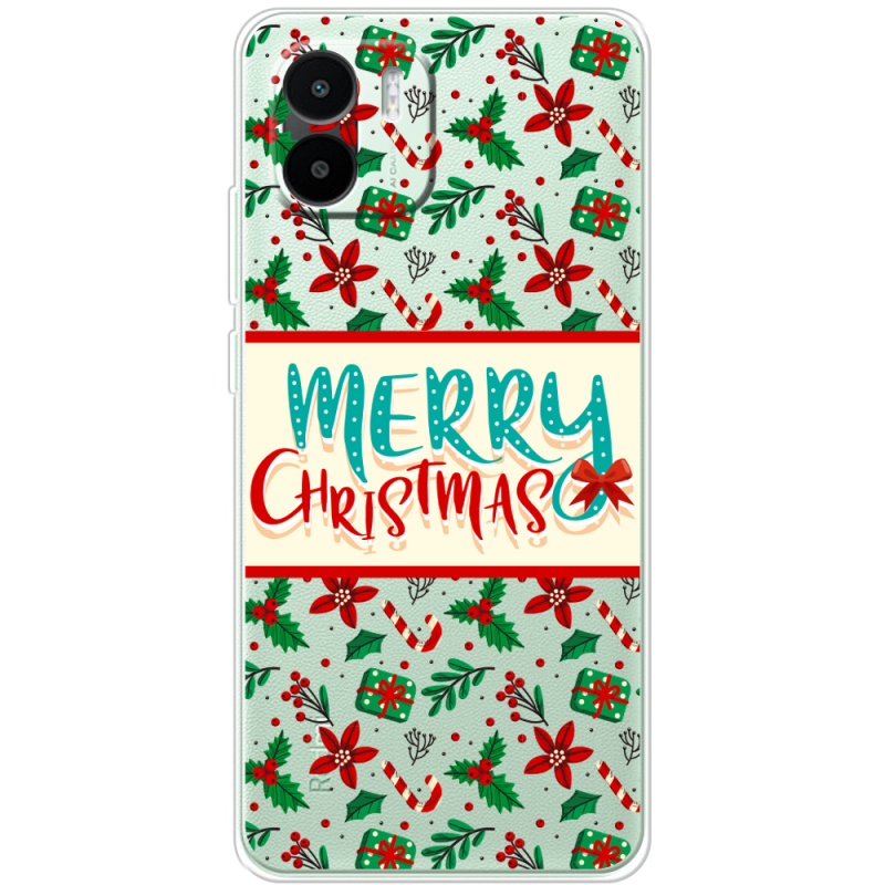 Прозрачный чехол BoxFace Xiaomi Redmi A1 Vintage Christmas Pattern