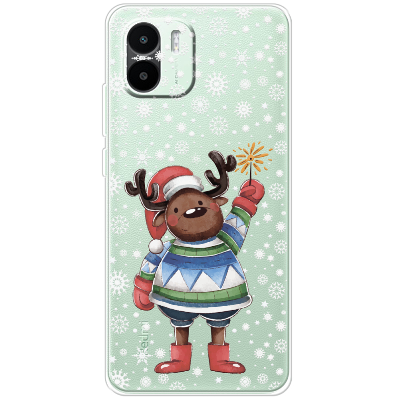 Прозрачный чехол BoxFace Xiaomi Redmi A1 Christmas Deer with Snow