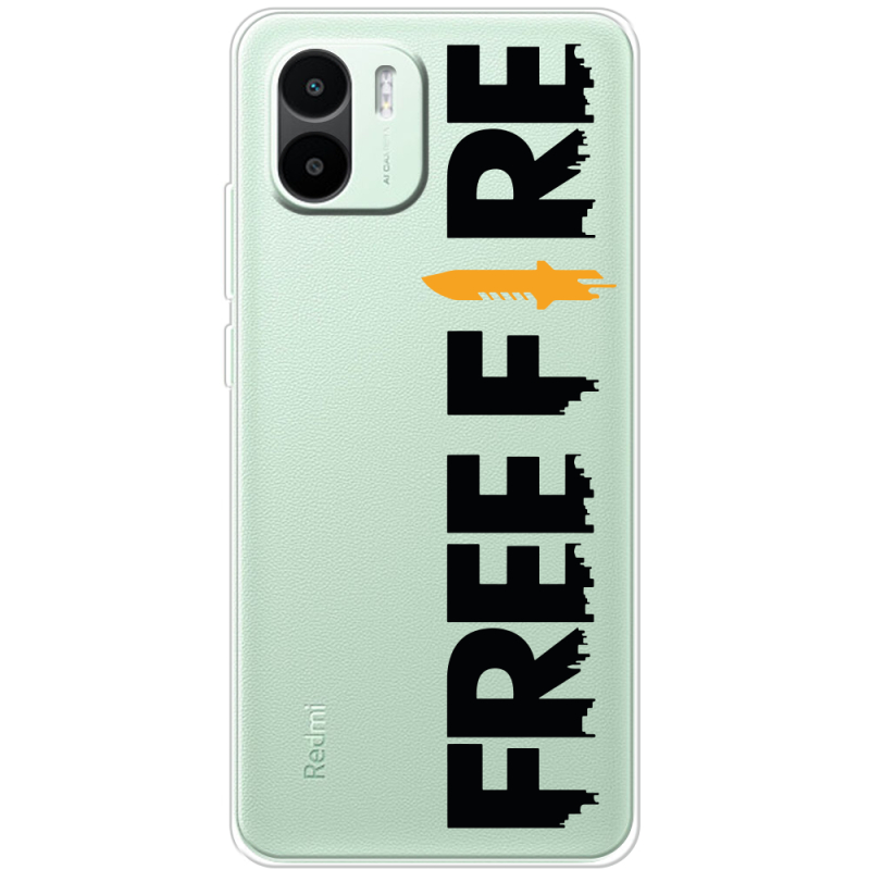 Прозрачный чехол BoxFace Xiaomi Redmi A1 Free Fire Black Logo