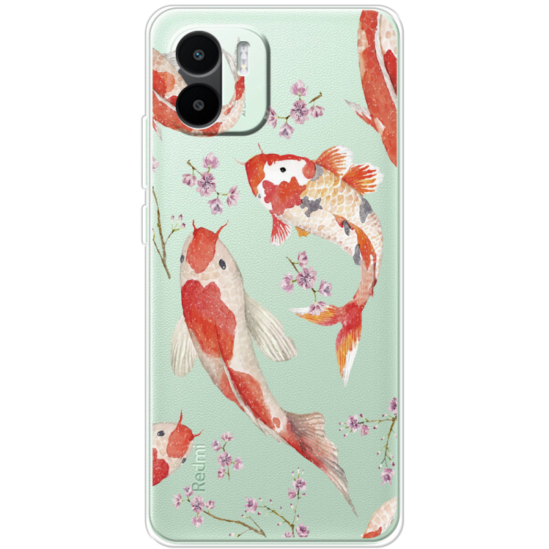 Прозрачный чехол BoxFace Xiaomi Redmi A1 Japanese Koi Fish