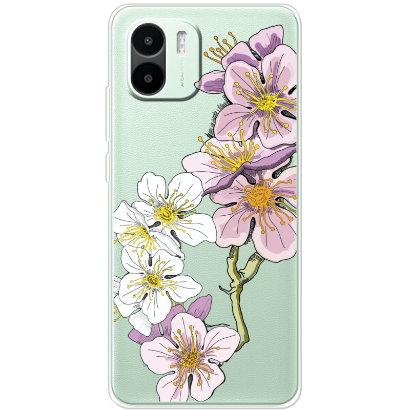 Прозрачный чехол BoxFace Xiaomi Redmi A1 Cherry Blossom